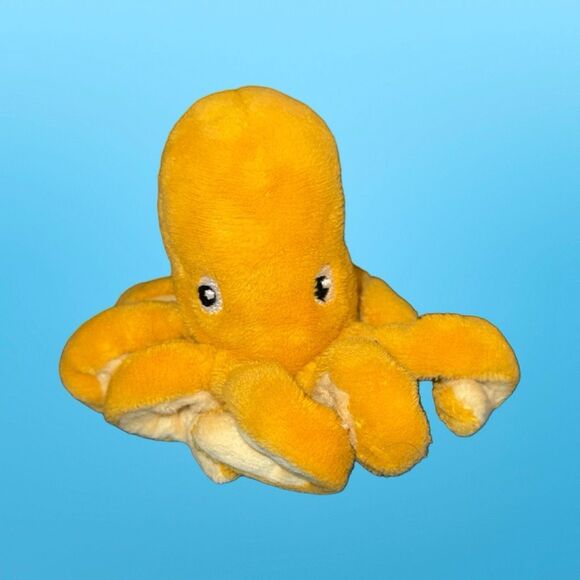 Mini Plush IKEA BLÅVINGAD Orange Soft Stuffed Octopus 4” - Picture 7 of 7